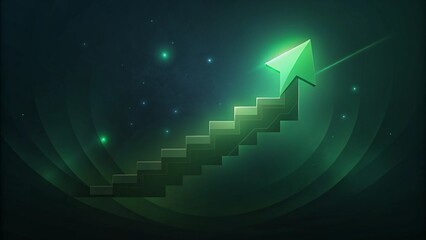 Obraz premium abstract success background with arrow and stairs