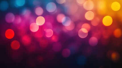 Fototapeta premium Colorful Bokeh Light Effect in Abstract Blurred Background Featuring Vibrant Circles of Light in Shades of Pink, Blue, and Orange