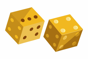 Dice of Ludu  vector art illustration