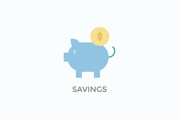Savings Vector Icon Or Logo Illustration