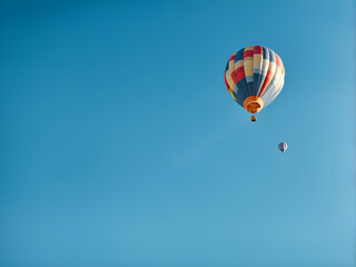 Obraz premium hot air balloon floating in the blue sky