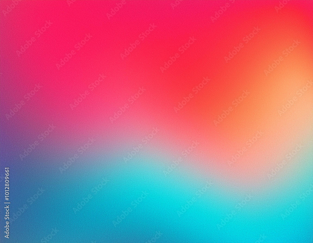 Poster a vibrant gradient background transitioning from deep blue to bright red, creating a dynamic and ene