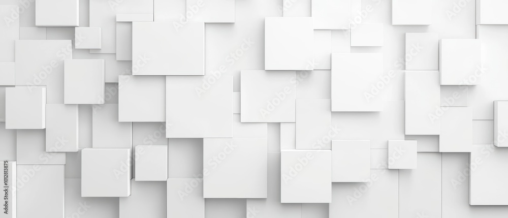 Poster an abstract background featuring white squares arranged in a modern design, perfect for minimalistic