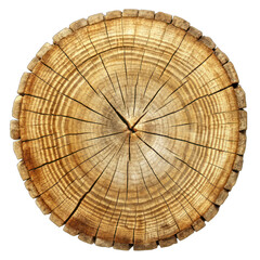 Old cut wood texture isolated on transparent background