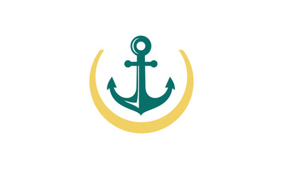 an anchor themed graphic image, on a white background. vector graphic base.