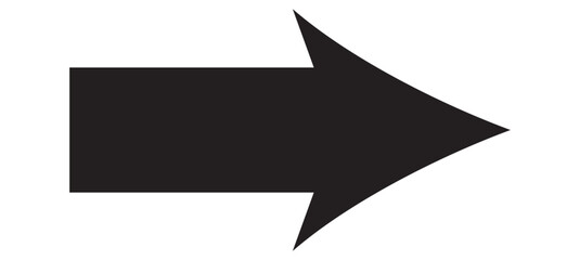 Long Black Arrow, Pointer for Indicating Direction.