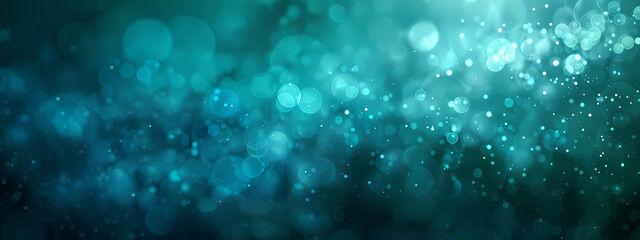 An ethereal background of shimmering turquoise bubbles, creating a tranquil and mystical atmosphere, perfect for creative designs.