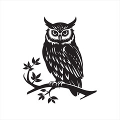 owl on whit, eowl, bird, cartoon, animal, vector, illustration, cute, nature, art, design, character, brown, drawing, wing, beak, feather, night, eyes, wild, fun, wise, wildlife, funny, branch, icon