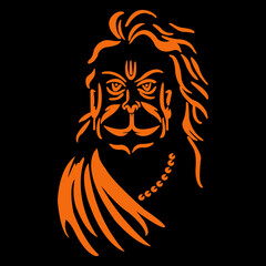 Lord Hanuman Vector Jai Shree Ram Illustrator 