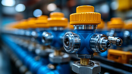 hydraulic valve and pipe system in agricultural equipment, showcasing the integration of technology in farming. This image symbolizes efficiency, innovation, and the modernization of agriculture