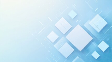 Fototapeta premium Abstract Blue Background with Geometric Shapes