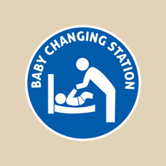 baby changing station vector sign