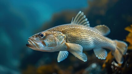Fototapeta premium a fish that is swimming in some water