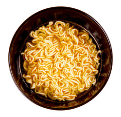 Instant noodles in a bowl 