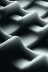 Obraz premium Abstract Grayscale Textured Surface with Curving Lines and Shadows