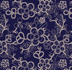 Fototapeta premium seamless pattern with flowers
