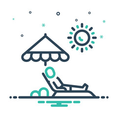 Mix icon for sunbath