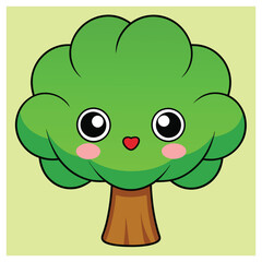 Cute Tree Vector art illustration