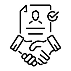 Onboarding icon in linear style 