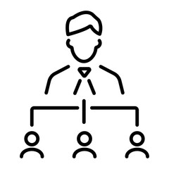 Hierarchy icon in linear style 