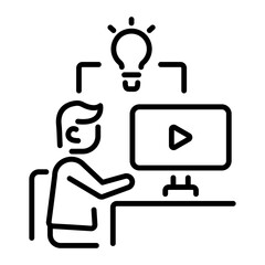 A linear icon of adaptive learning 