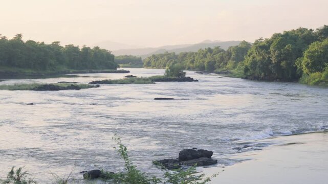 dehrja river static shot in palghar in maharashtra india