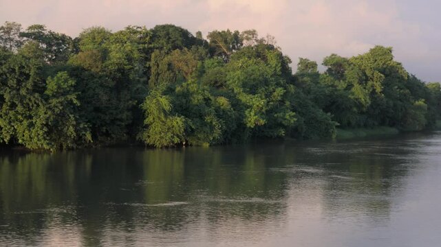 dehrja river closeup 180d view in palghar in maharashtra in india