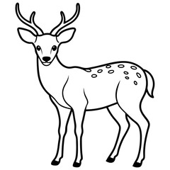 Obraz premium deer silhouette vector