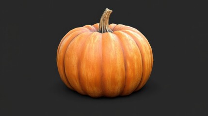 Carved pumpkin halloween object for advertising and decoration. Pumpkin isolated on transparent background.