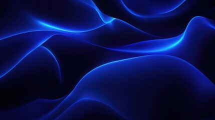 Obraz premium Abstract Blue Glowing Waves