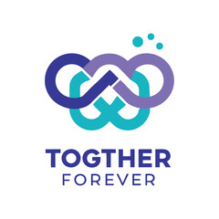 together forever text icon white background1.