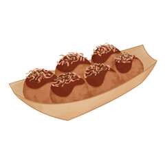 Takoyaki is food from japan
