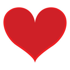 heart icon in red color isolated vector illustration on white background editable eps 10 for valentine's Day, Love, romance, affection, romantic graphic themes, online social media