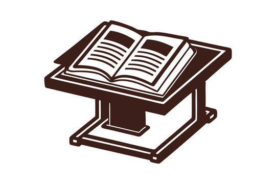 recommend clip art: Textbook stand vector silhouette