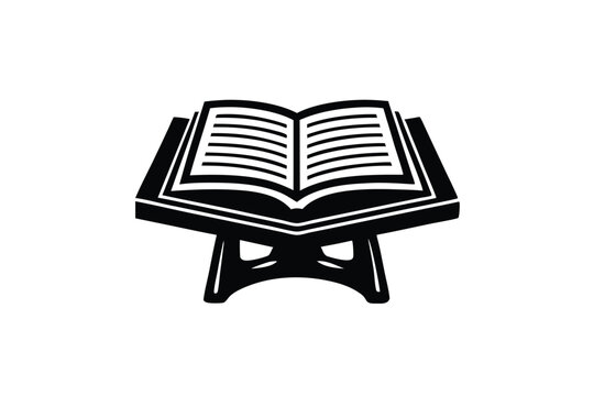 recommend clip art: Textbook stand vector silhouette