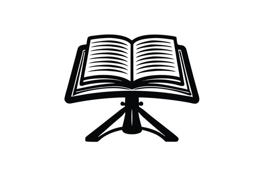 recommend clip art: Textbook stand vector silhouette