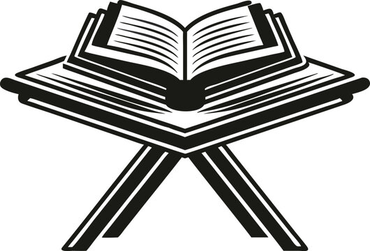 recommend clip art: Textbook stand vector silhouette