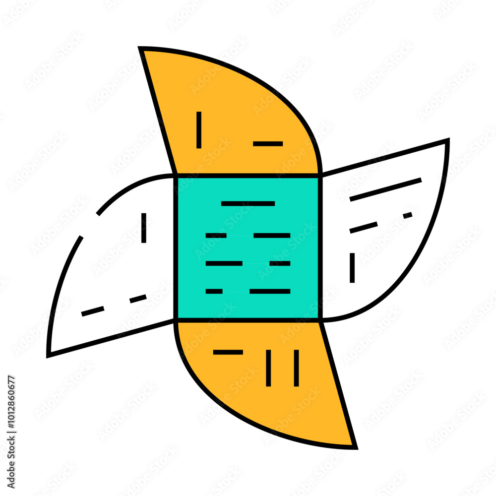 Wall mural irregular booklet line icon vector. irregular booklet sign. isolated symbol illustration