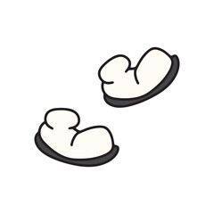 hand and foot comic cartoon element stock. character variant gesture. Comic retro feet and hands in different poses.