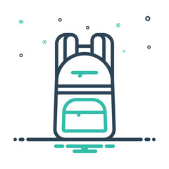 Mix icon for back pack