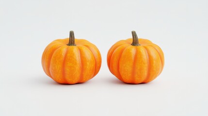 Obraz premium Two mini pumpkin isolated on white