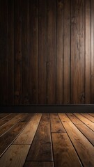 Naklejka premium Empty wood board on the wood room