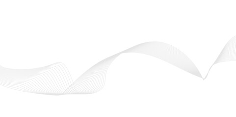 Abstract wavy lines flowing curve gradient color on transparent background. Abstract white background colorful lines. modern wavy stripes on white background isolated.	