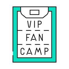 zone distribution in front of stage line icon vector. zone distribution in front of stage sign. isolated symbol illustration