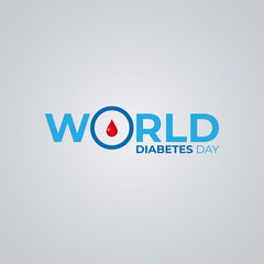 World Diabetes Day creative concept. diabetic awareness day design for banner, poster vector illustration.