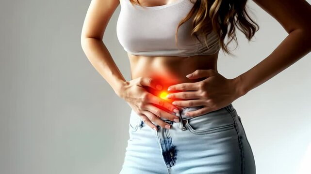 Empathy portrayal: visualizing young woman in menstrual pain, capturing intense discomfort, agony experienced during periods, highlighting struggles, emotional weight of menstrual cramps, distress.