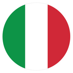 circular flag of Italy country , Digital vector design and illustration