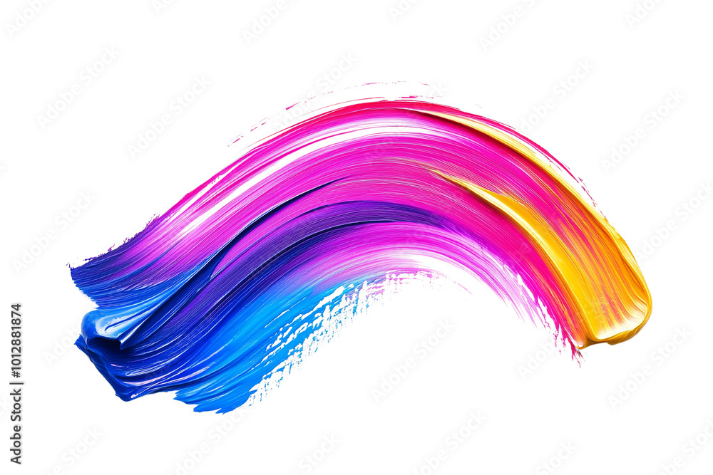 Fototapete colorful swirl of paint, creating a vibrant and dynamic visual effect on a black background.