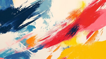 Abstract background with colorful brush strokes.