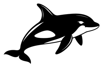 Killer Whale Silhouette vector illustration